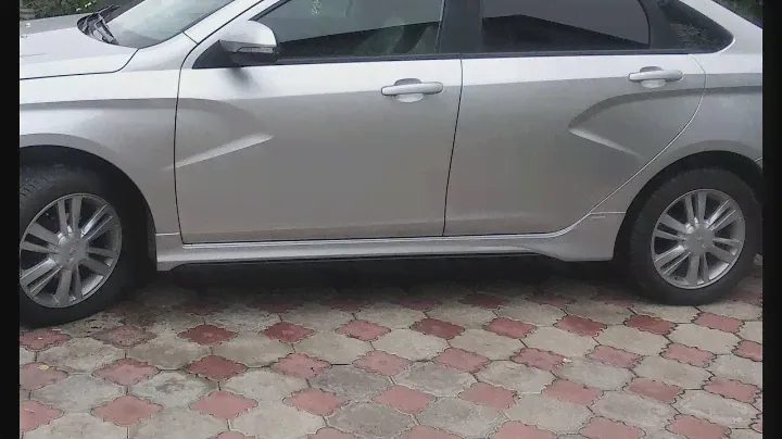 Lada Vesta. Установка порогов от Юрол