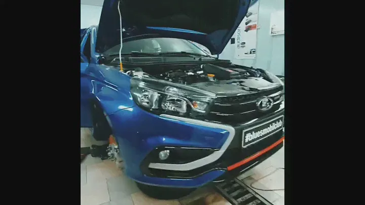 Lada Vesta sport по спец заказу на установке в bluesmobilclub