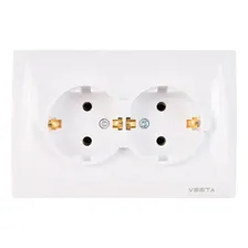 Электрическая розетка скрытая Vesta electric Roma White